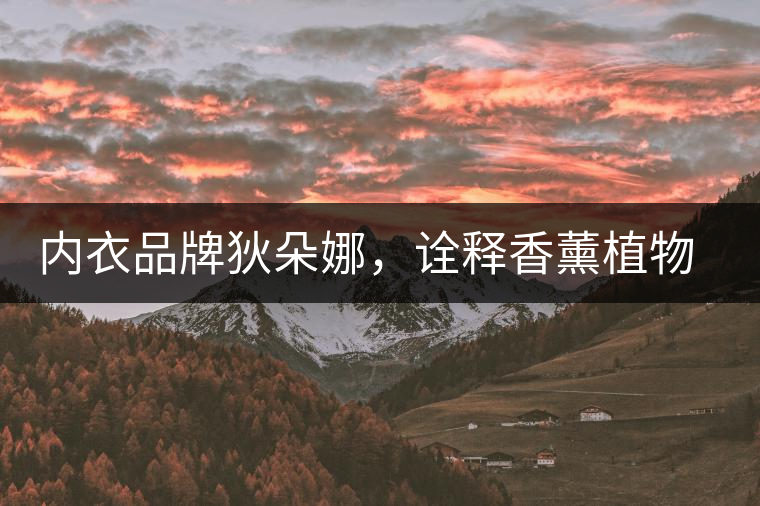 內(nèi)衣品牌狄朵娜，詮釋香薰植物精油內(nèi)衣新潮流！