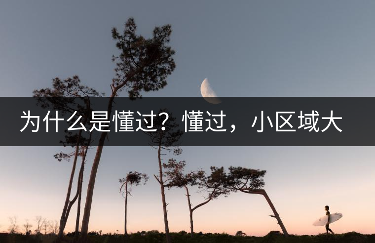 為什么是懂過？懂過，小區(qū)域大智慧