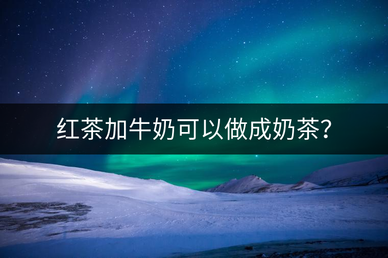 紅茶加牛奶可以做成奶茶？