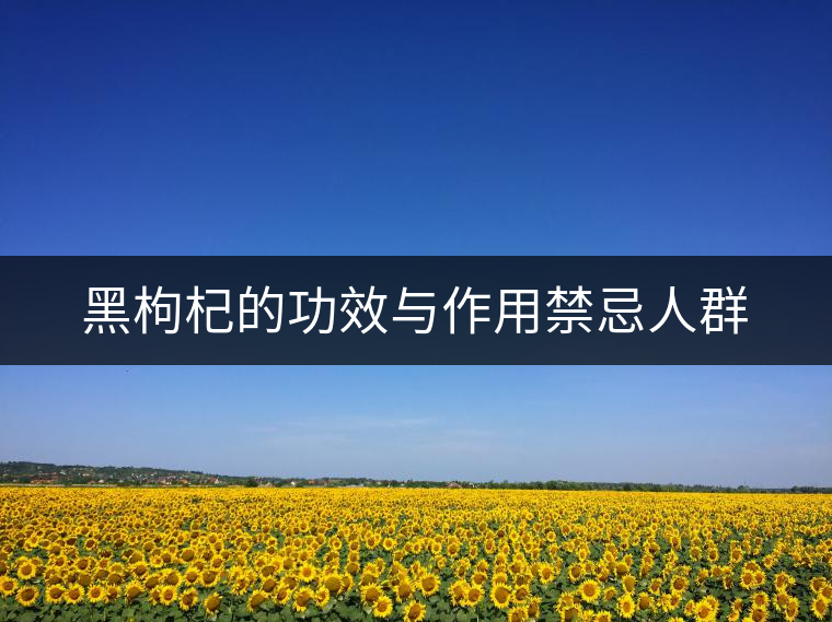 黑枸杞的功效與作用禁忌人群 黑枸杞的功效與作用禁忌人群