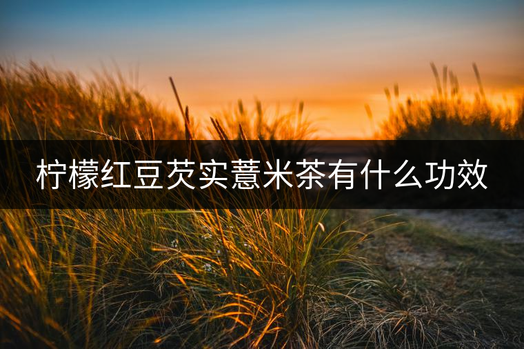 檸檬紅豆芡實薏米茶有什么功效 檸檬紅豆芡實薏米茶有什么功效