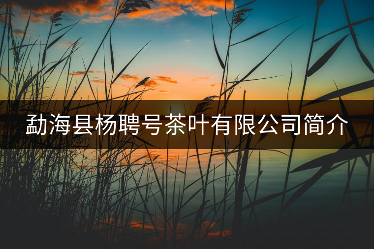 勐?？h楊聘號(hào)茶葉有限公司簡(jiǎn)介