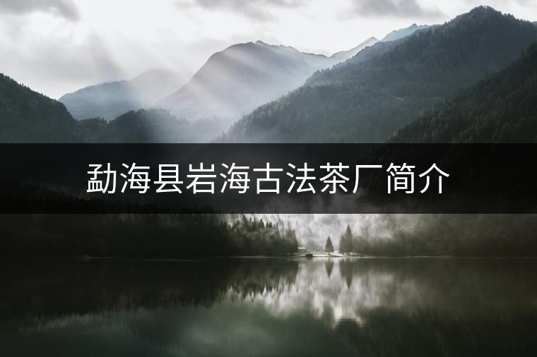 勐?？h巖海古法茶廠(chǎng)簡(jiǎn)介