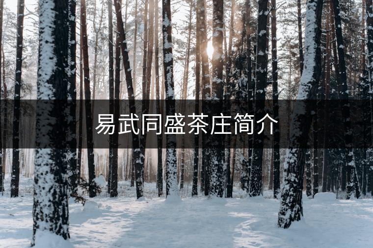 易武同盛茶莊簡介