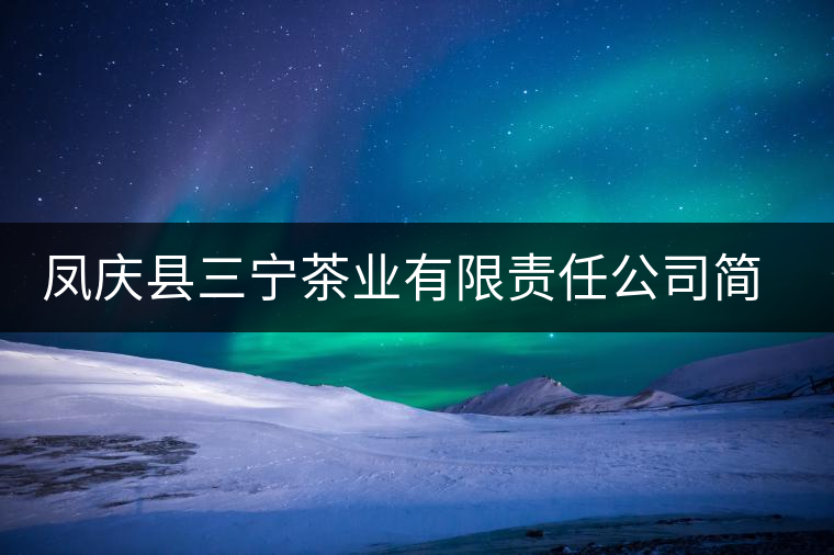 鳳慶縣三寧茶業(yè)有限責(zé)任公司簡(jiǎn)介