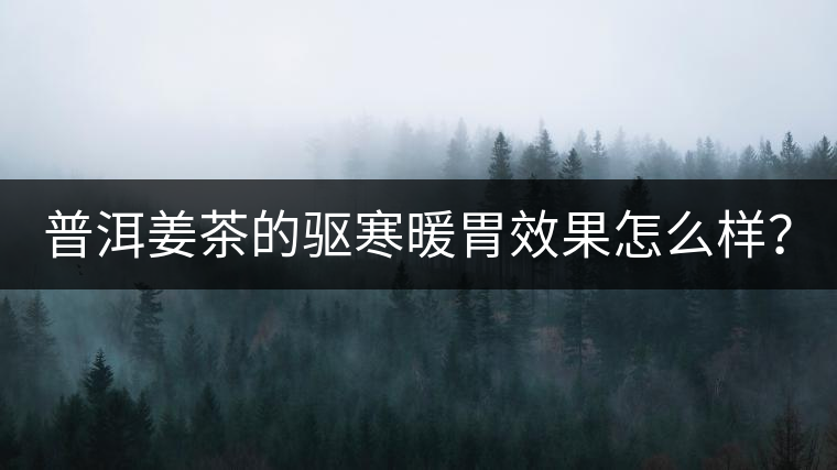 普洱姜茶的驅寒暖胃效果怎么樣？