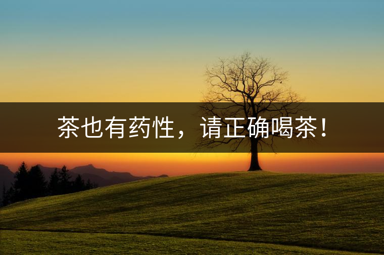 茶也有藥性，請正確喝茶！