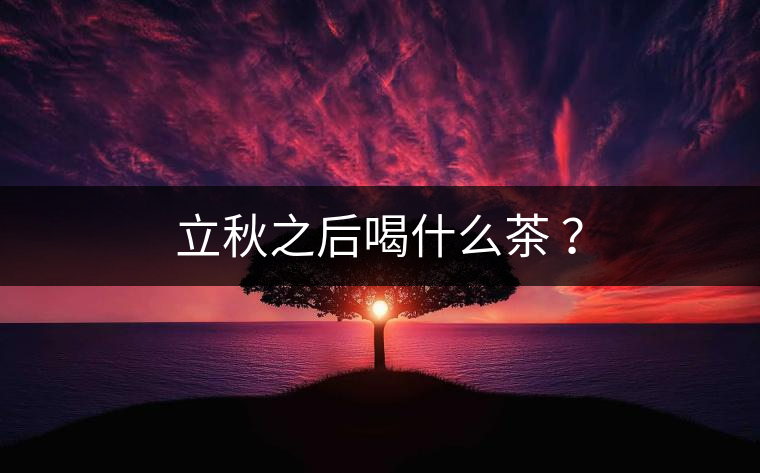 立秋之后喝什么茶 ？