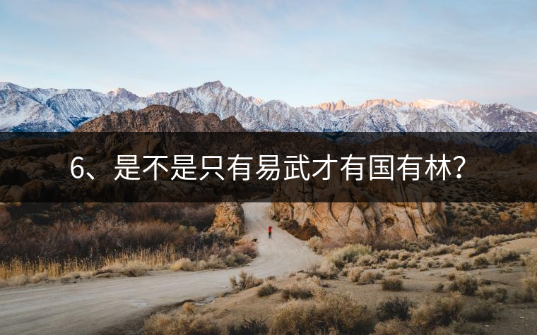 6、是不是只有易武才有國有林？