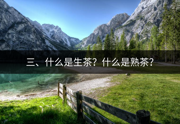 三、什么是生茶？什么是熟茶？