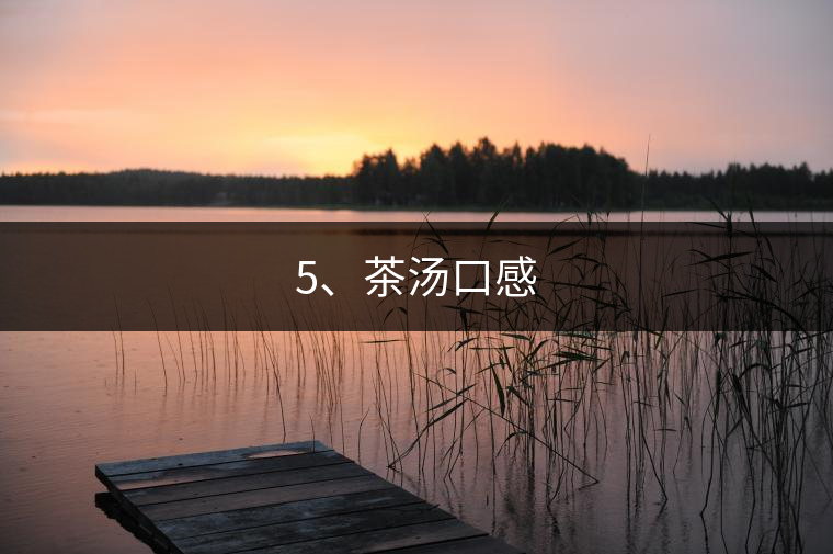 5、茶湯口感