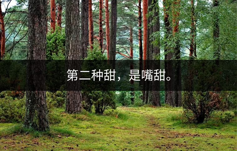 第二種甜，是嘴甜。