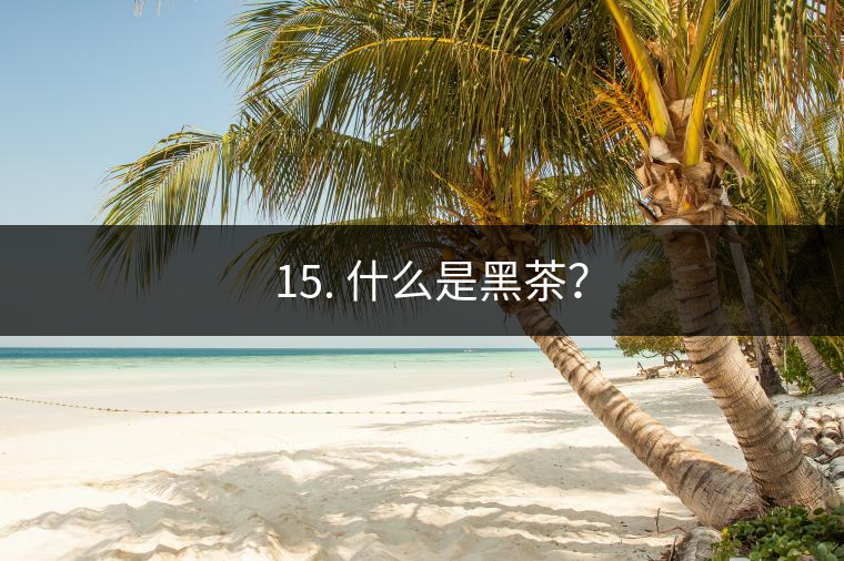 ? 15. 什么是黑茶？