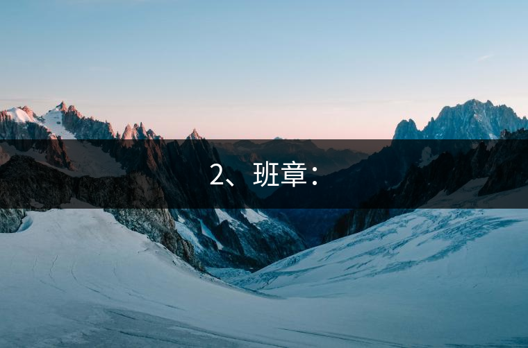 2、班章：